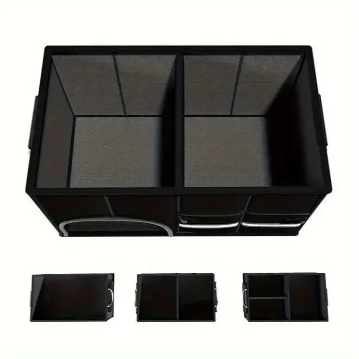 Foldable Car Storage Box, Car Trunk Organizer Bag, Camping Storage Bin