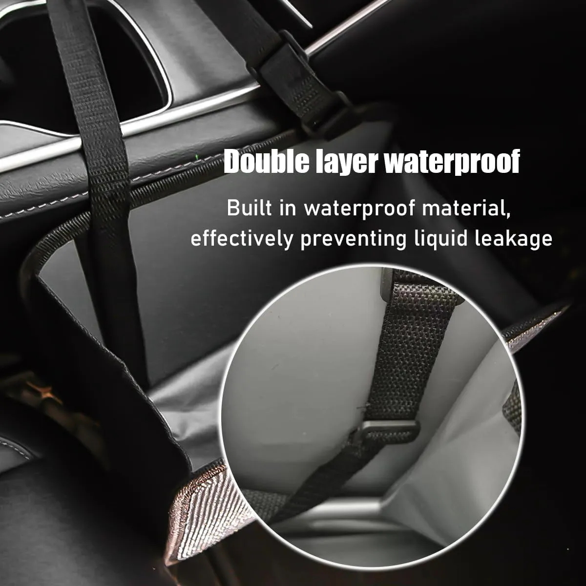 Foldable Car Trash Can, Bling Rhinestone Oxford Auto Hanging Garbage Bag, Crystal Leakproof Foldable Waste Organizer Universal for Most Vehicles, Interior Car Accessories (Red)