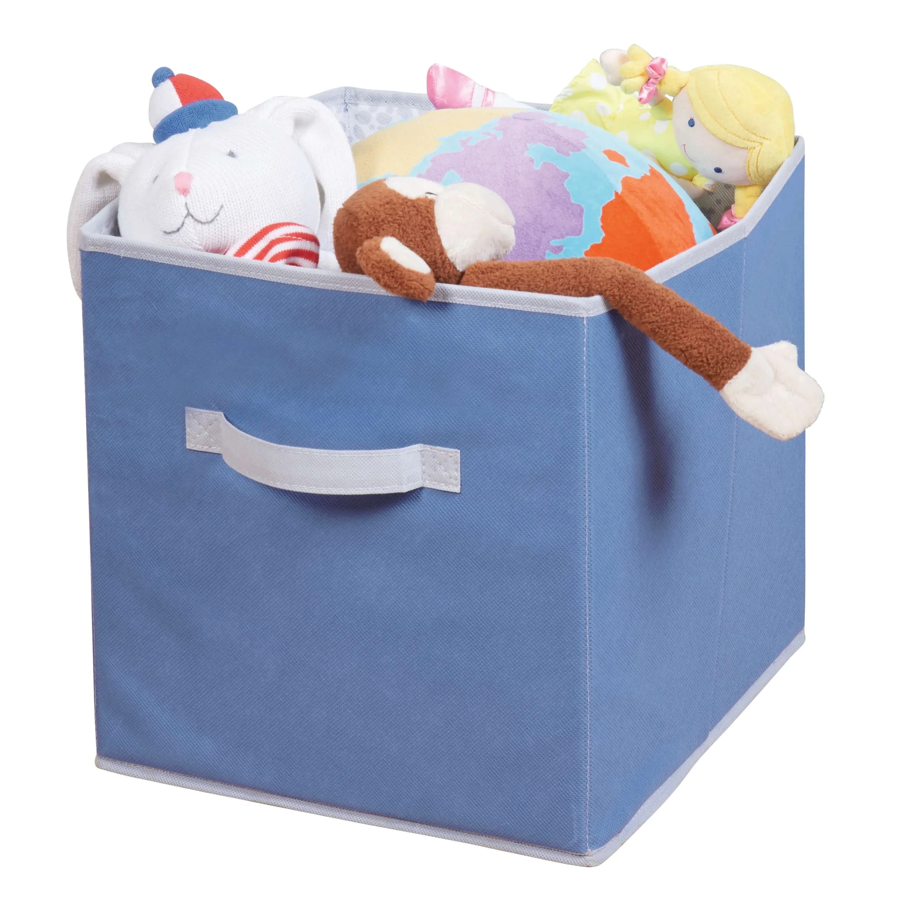 Foldable Clothes Storage Organizer Cube - Blue/Grey