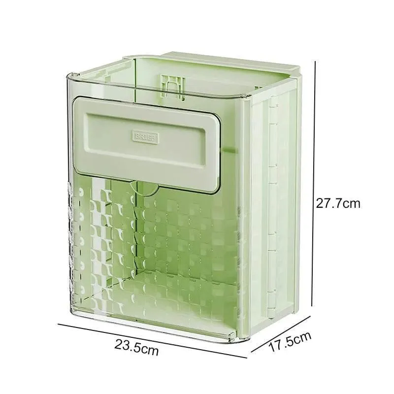 Foldable Door Garbage Can - Compact Hanging Waste Bin