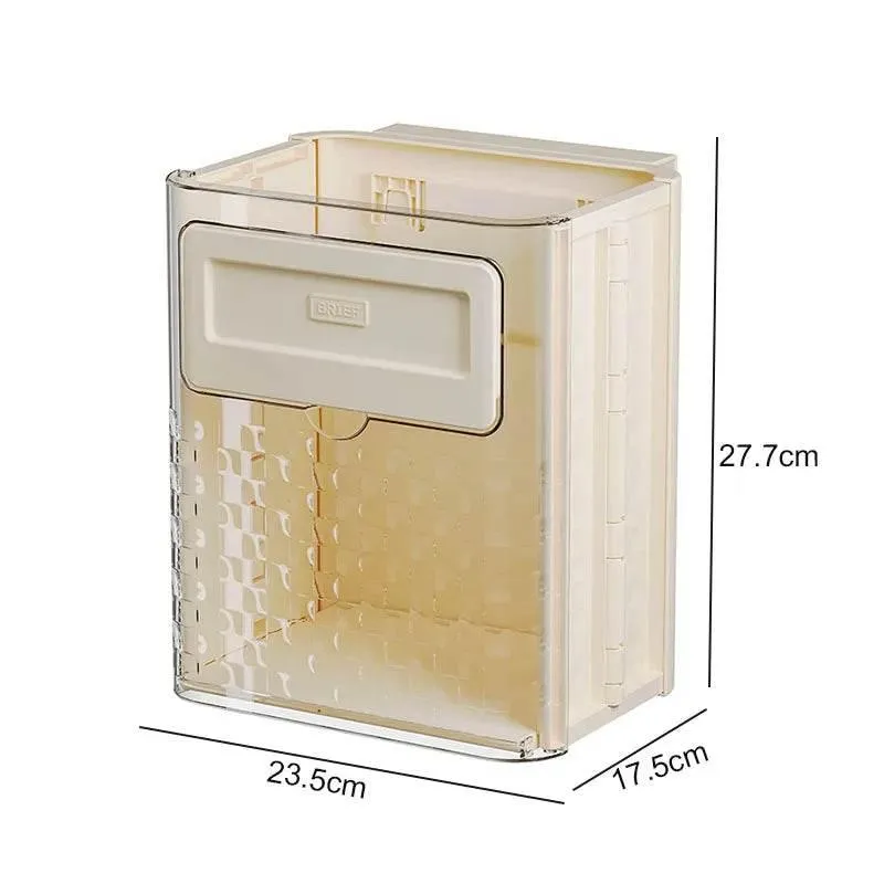 Foldable Door Garbage Can - Compact Hanging Waste Bin