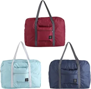 Foldable Duffles Bag, Lightweight Classic Multifunctional Carrying Shoulder Handbag for Vacation/Travel/Sport/Gym etc (dark blue)