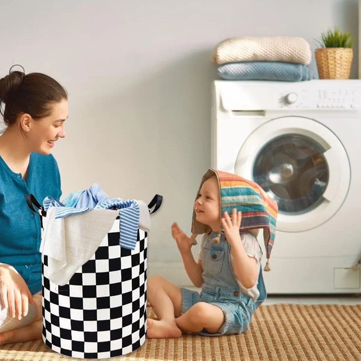 Foldable Laundry Basket Dirty Clothes Hamper Toy Storage Organizer Storage Bin