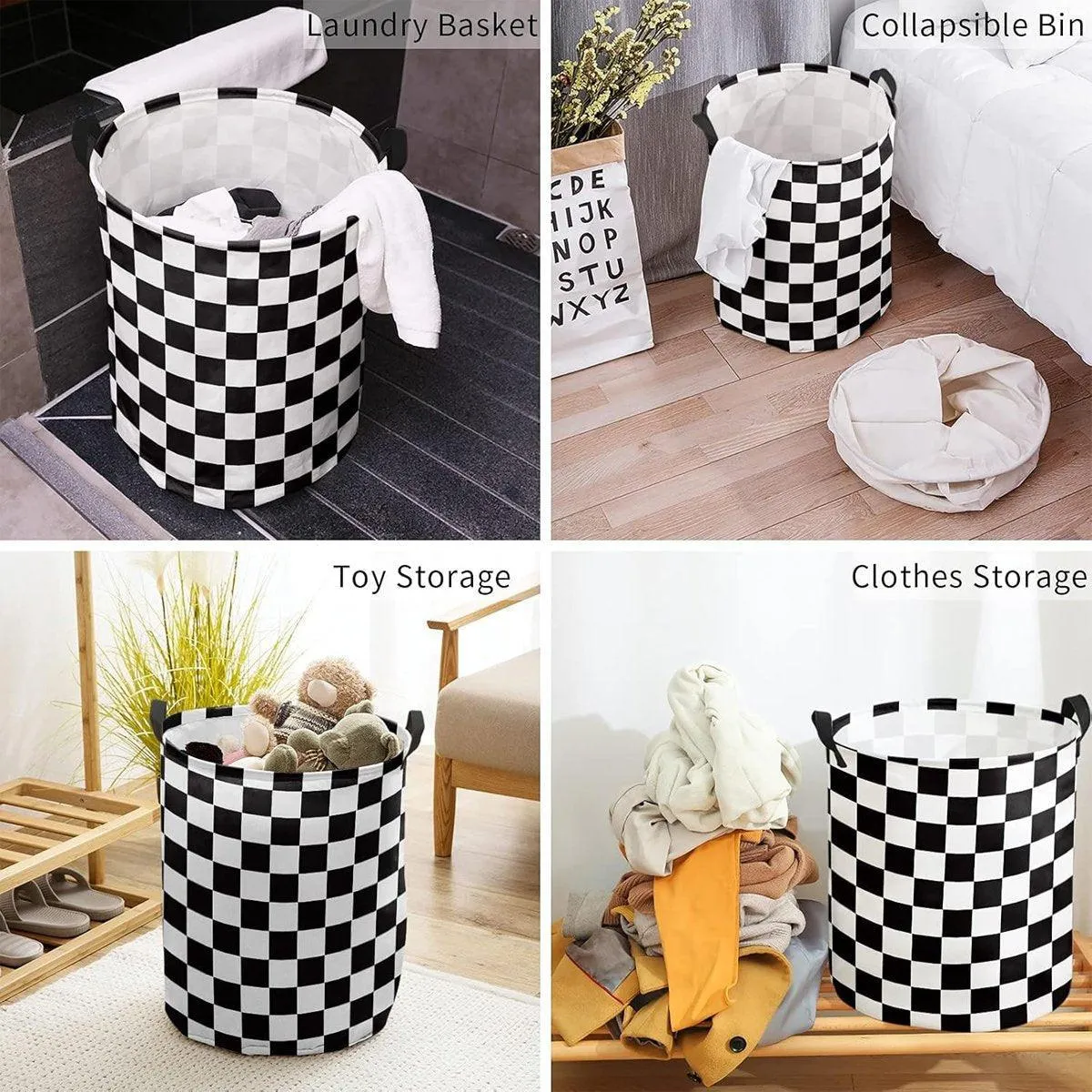 Foldable Laundry Basket Dirty Clothes Hamper Toy Storage Organizer Storage Bin