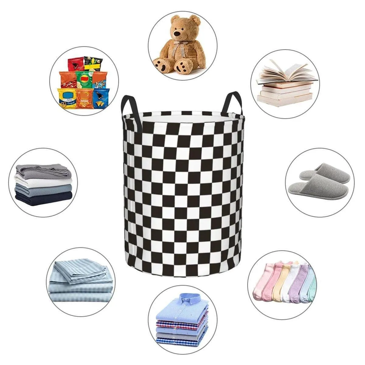 Foldable Laundry Basket Dirty Clothes Hamper Toy Storage Organizer Storage Bin