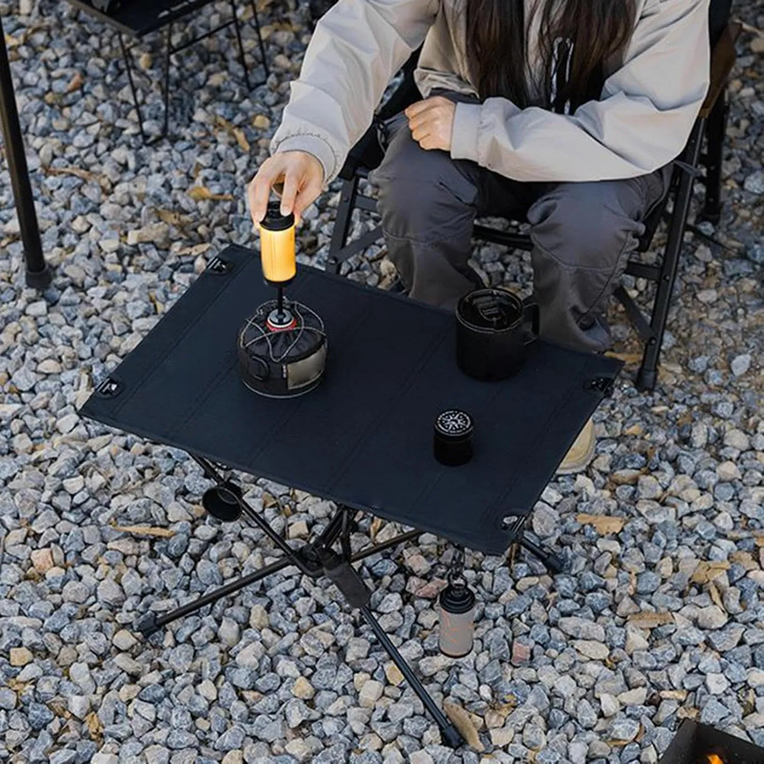 Foldable Picnic Tables for Outdoor | Portable Folding Camping Table | Adjustable Furniture for Fishing Picnic Beach, Lightweight Backpacking Accessories for Catering Buffet at Garden