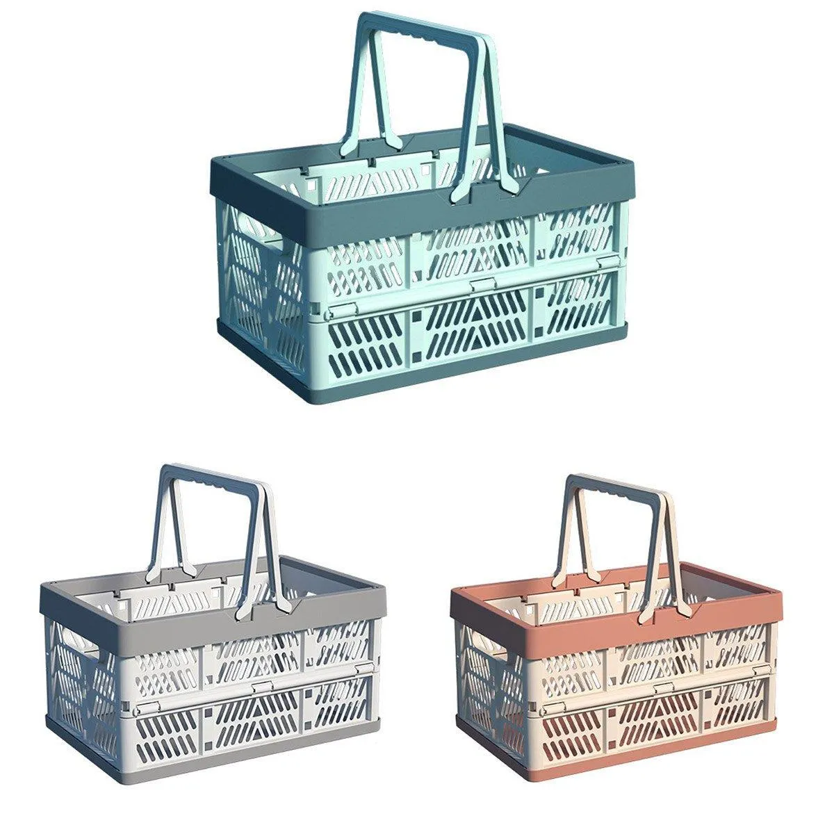 Foldable Portable Picnic Basket Lightweight Storage Basket for Outdoor Use