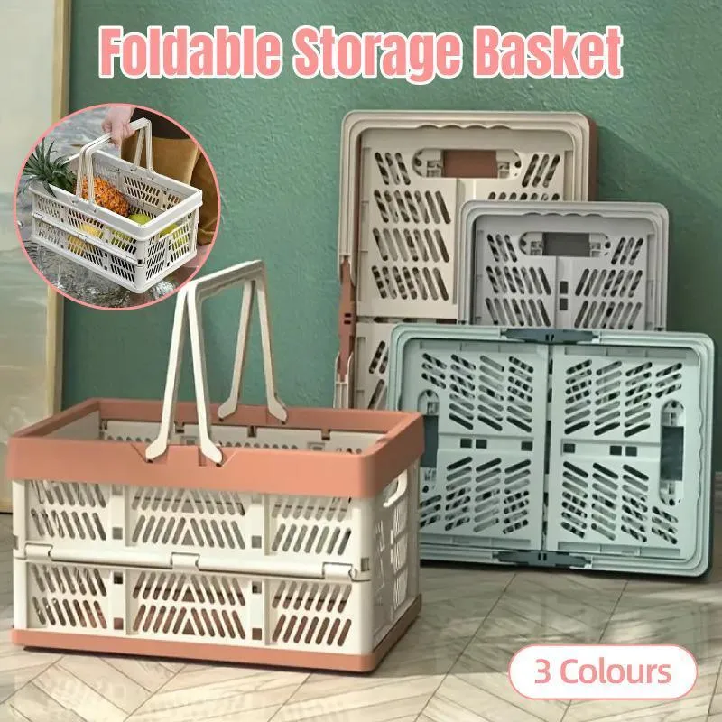 Foldable Portable Picnic Basket Lightweight Storage Basket for Outdoor Use