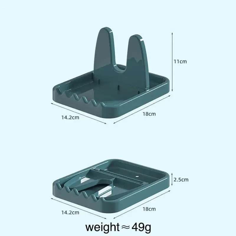 Foldable Pot Lid Rack Plastic Spoon Holder Stand Kitchen Supplies Organizer