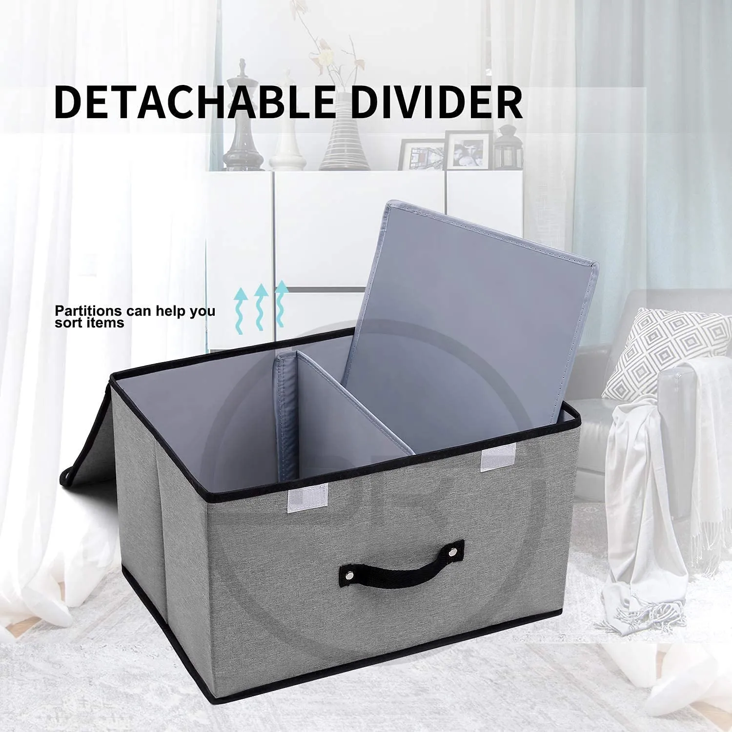 Foldable Rectangular Stackable Storage Bins/Closet Organizer (Pack of 2)