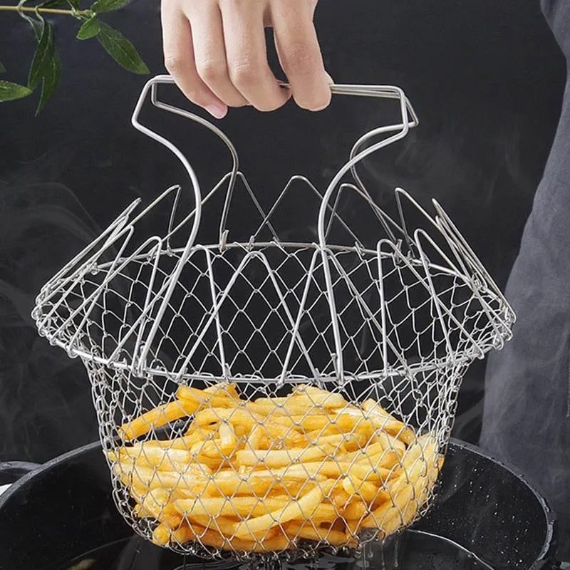 Foldable Steam Fry Strainer - Multifunctional Cooking Tool