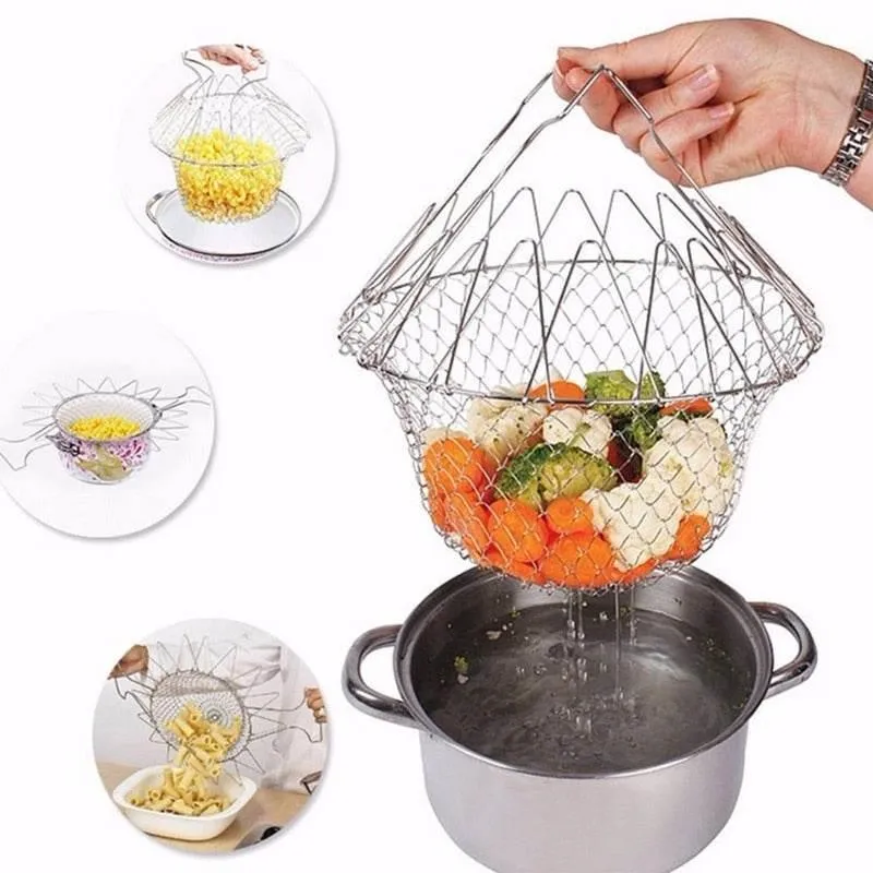 Foldable Steam Fry Strainer - Multifunctional Cooking Tool