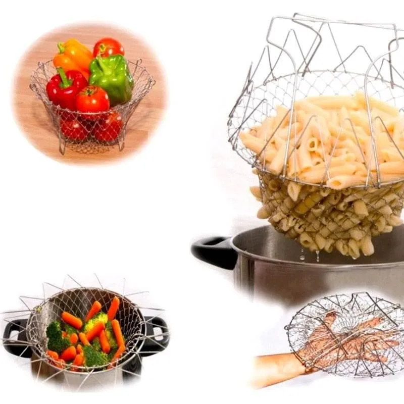 Foldable Steam Fry Strainer - Multifunctional Cooking Tool