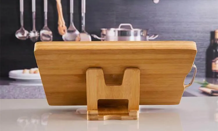Foldable Wooden Pot Lid Holder - Cutting Board Organizer