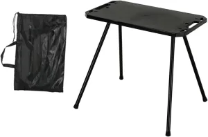 Folding Camping Table with Carry Bag Portable Compact Stand Picnic Cooking Desk for Outdoor Cooking Backyard Barbecue Travel, Without Light Holder