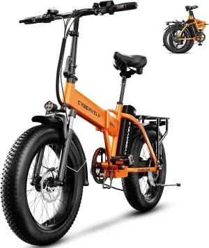 Folding Electric Bike for Adults – 1000W Motor, 20"x3" Fat Tire, 80 Miles Range, All-Terrain E-Bike with 7-Speed, Front Suspension – Powerful Foldable Ebike for Commuter