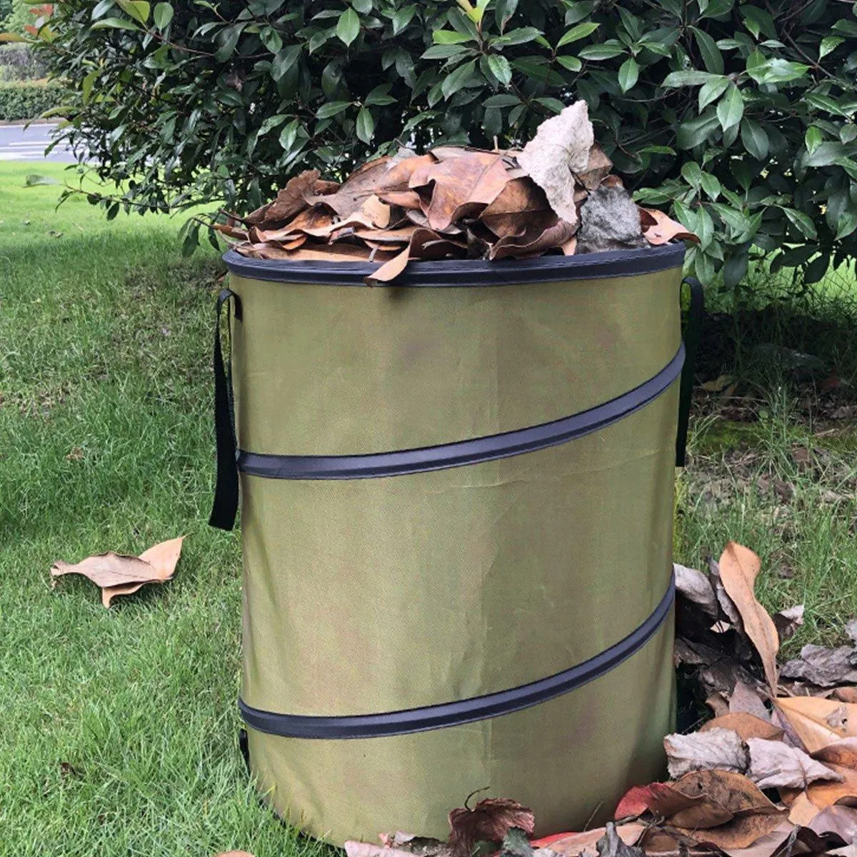 Folding Garden Leaf Bin Portable Outdoor Storage Bucket Camping Trash Can