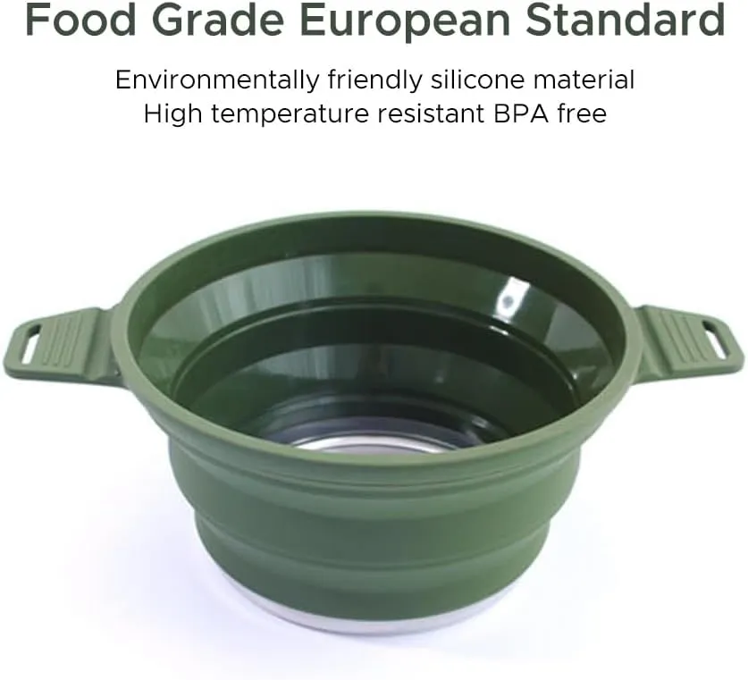 Folding Pot Set Portable Cooking Set Collapsible Cookwa Set Outdoor Camping Cookwa Set Compact