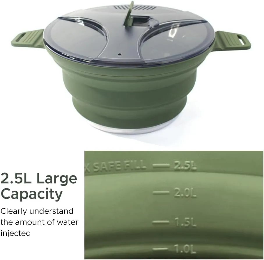 Folding Pot Set Portable Cooking Set Collapsible Cookwa Set Outdoor Camping Cookwa Set Compact