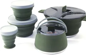 Folding Pot Set Portable Cooking Set Collapsible Cookware Set Camping Cookware Set Compact