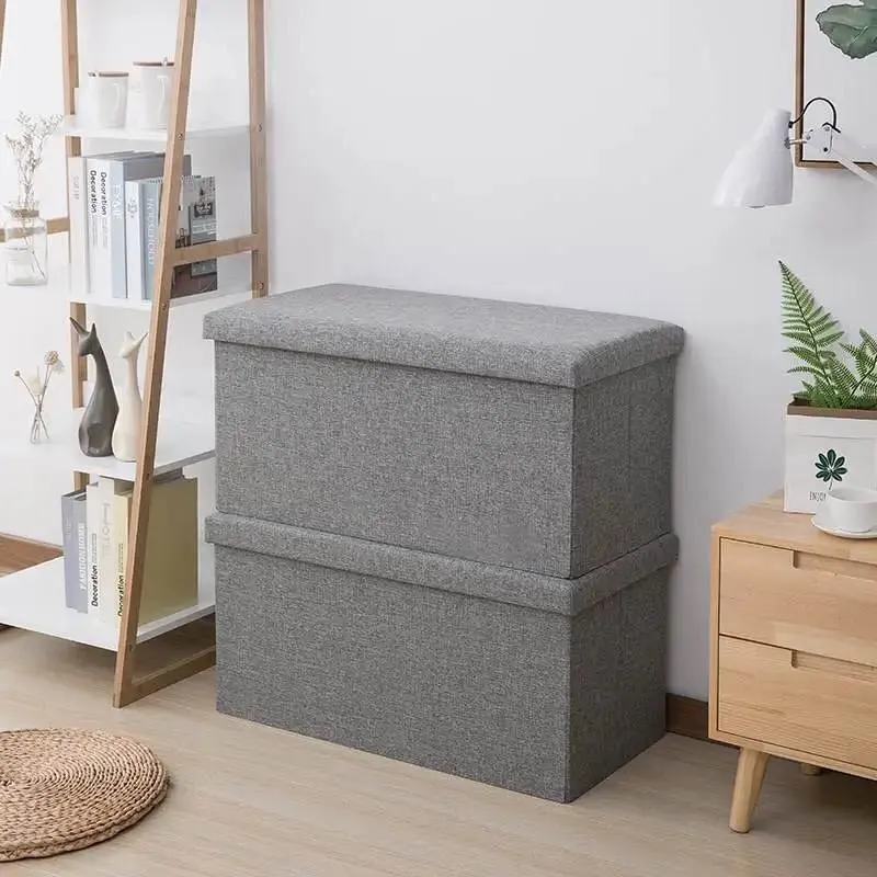 Folding Storage Box cum Organizer Sofa | Multipurpose Footrest Bench | 76x38x38 cm