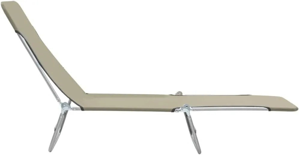 Folding Sun Loungers 2 pcs Steel and Fabric TaupeLuxury Sun Loungers with Adjustable Backrest and Cushioned Seat