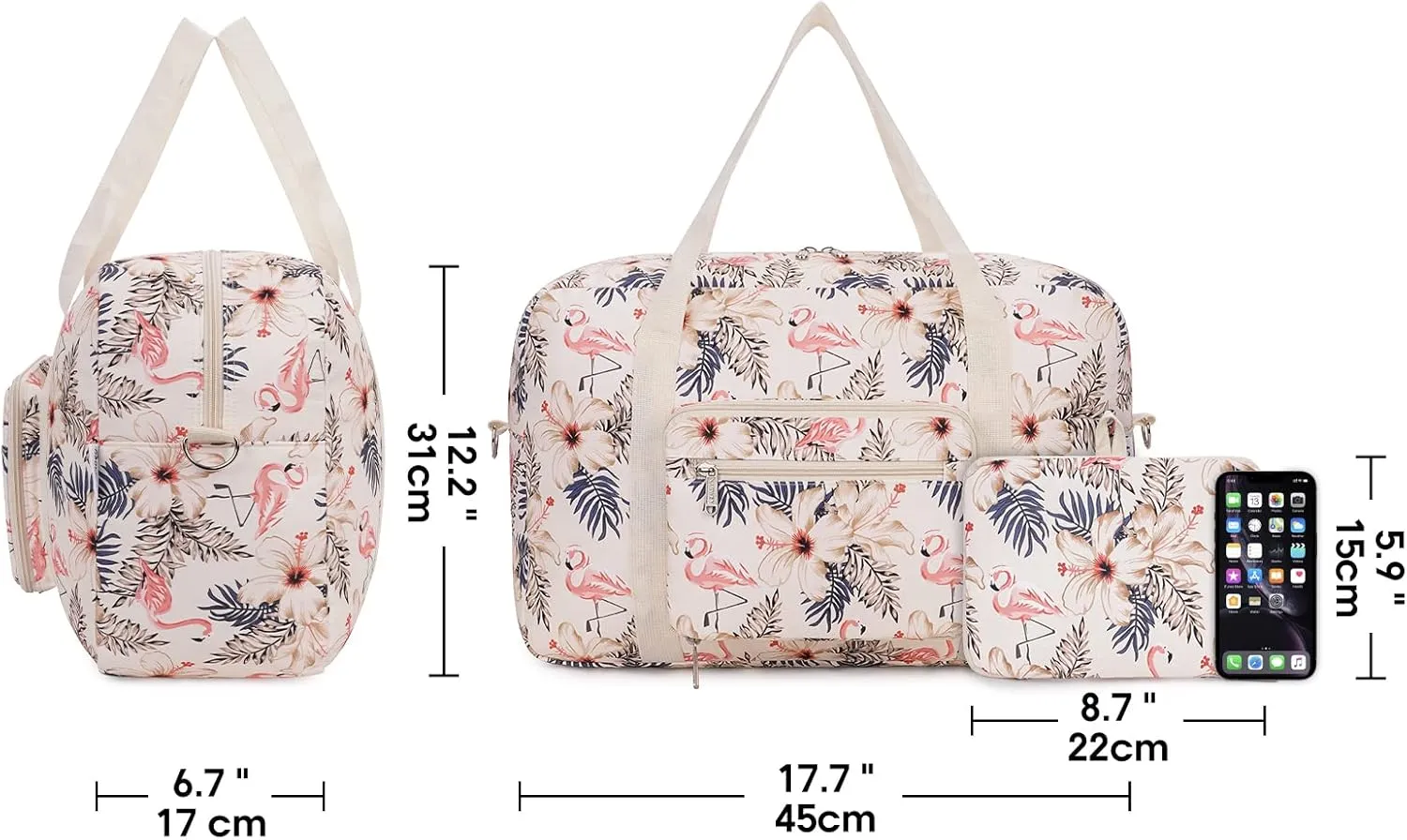 For Spirit Airlines Foldable Travel Duffel Bag Tote Carry on Luggage for Women and Girls