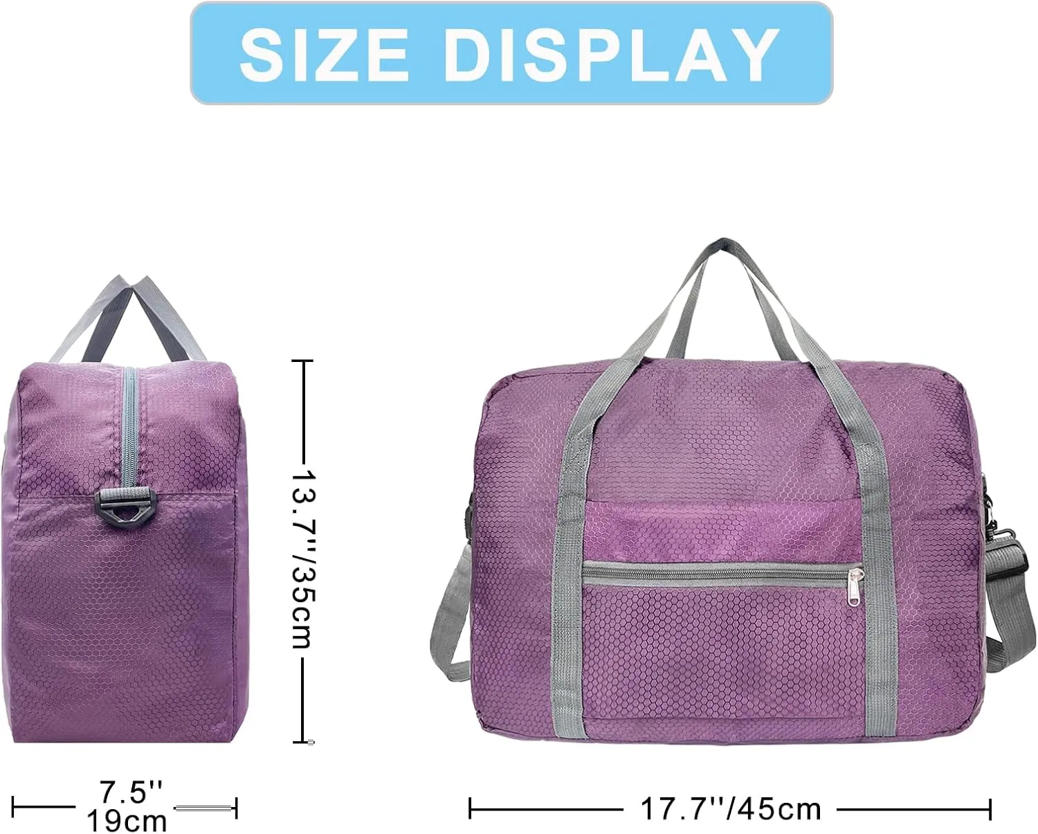For Spirit Airlines Personal Item Bag 18x14x8 Foldable Carry on Bags for Airplanes Travel Duffel Bags for Women and Men