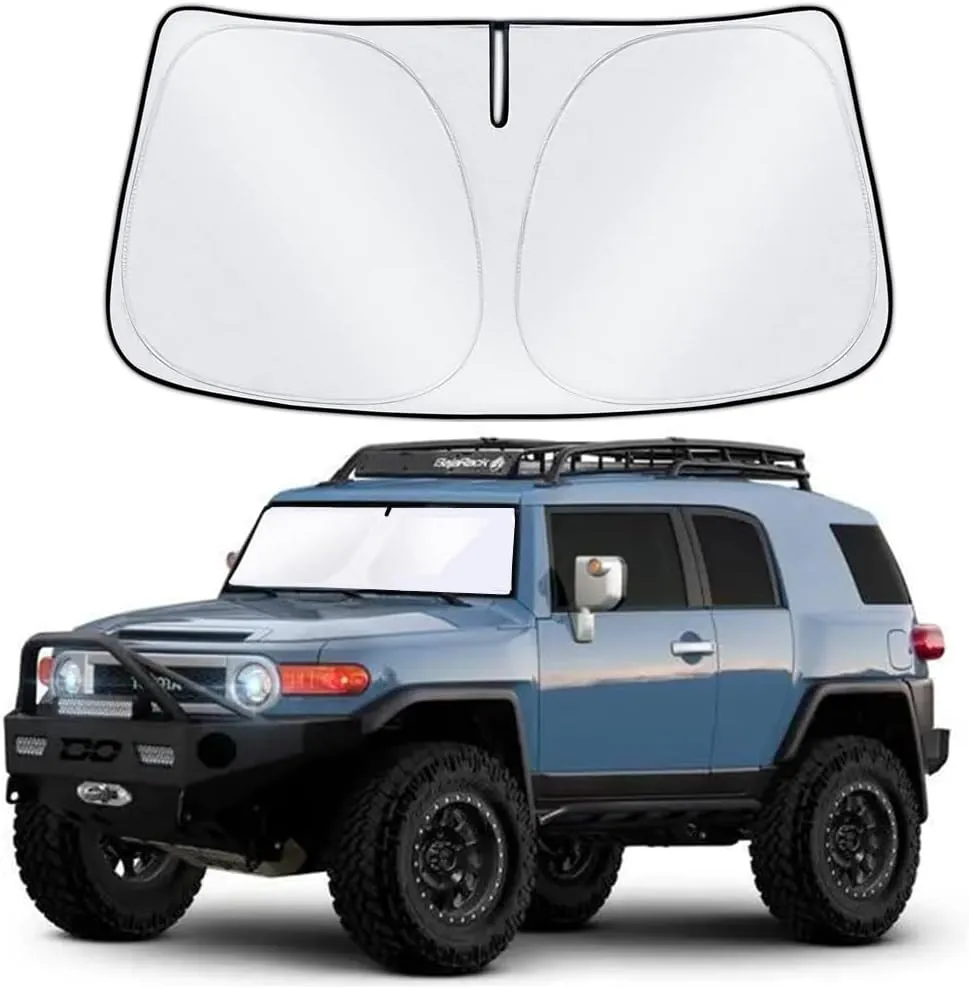 for Toyota FJ Cruiser 2007-2021 Sun Shade Sunshade Windshield Accessories 240T Upgrade Foldable Sunshade Custom Windshield Sun Visor Blocks UV Rays