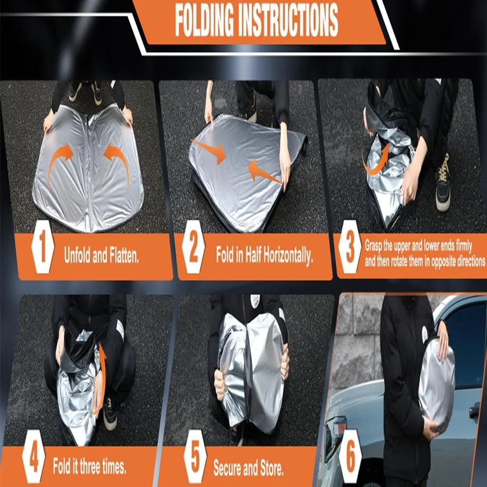 for Toyota FJ Cruiser 2007-2021 Sun Shade Sunshade Windshield Accessories 240T Upgrade Foldable Sunshade Custom Windshield Sun Visor Blocks UV Rays