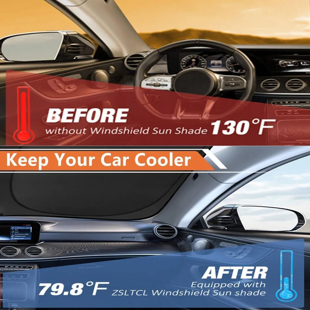 for Toyota FJ Cruiser 2007-2021 Sun Shade Sunshade Windshield Accessories 240T Upgrade Foldable Sunshade Custom Windshield Sun Visor Blocks UV Rays