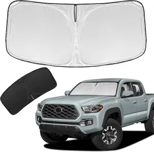 for Toyota Tacoma 2016-2023 2024 2025 Sun Shade Sunshade Windshield Cover - 4 Layers Front Window Shade Custom Fit Tacoma 2Dr 4Dr Pickup Sun Visor 240T Shade Blocks UV Rays Car Accessories