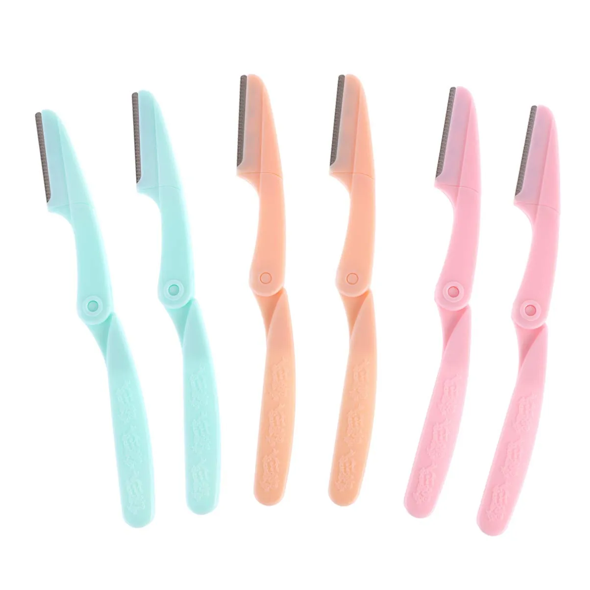 Frcolor 6pcs Eyebrow Razor Shaper Cheek Facial Hair Removers Trimmer for Women Ladies