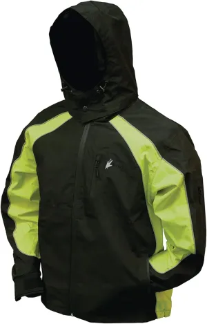 FROGG TOGGS Men's Toadz Kikker II High Visibility Reflective Waterproof Rain Jacket
