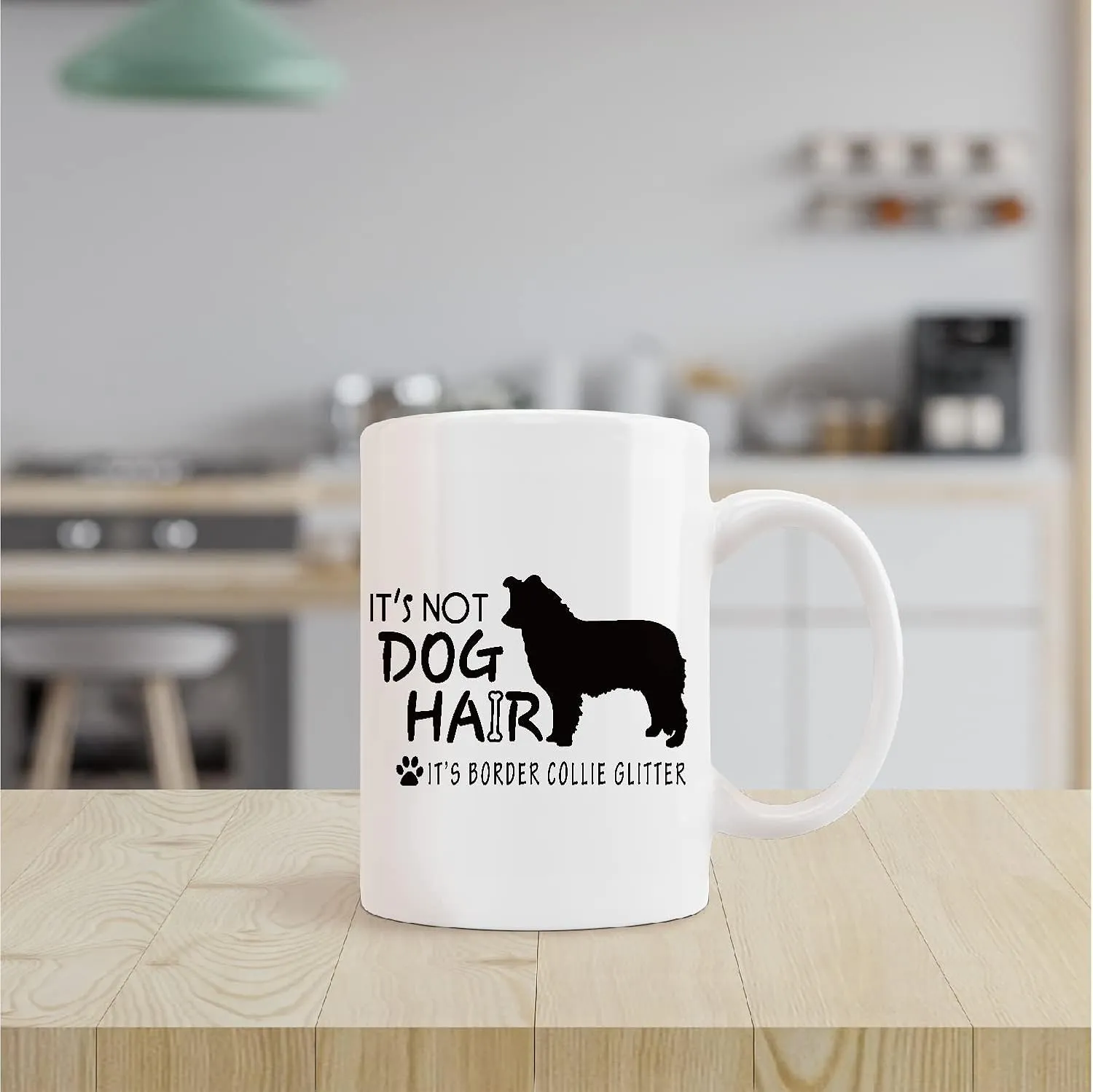 Funny Border Collie Mug Cup,It's Not Dog Hair It's Border Collie Glitter Ceramic Mug-11oz Coffee Milk Tea Mug Cup,Gifts For Dog Lovers Border Collie Mom Dog Mom Women Men Teen Girls,Pet Lovers Gifts
