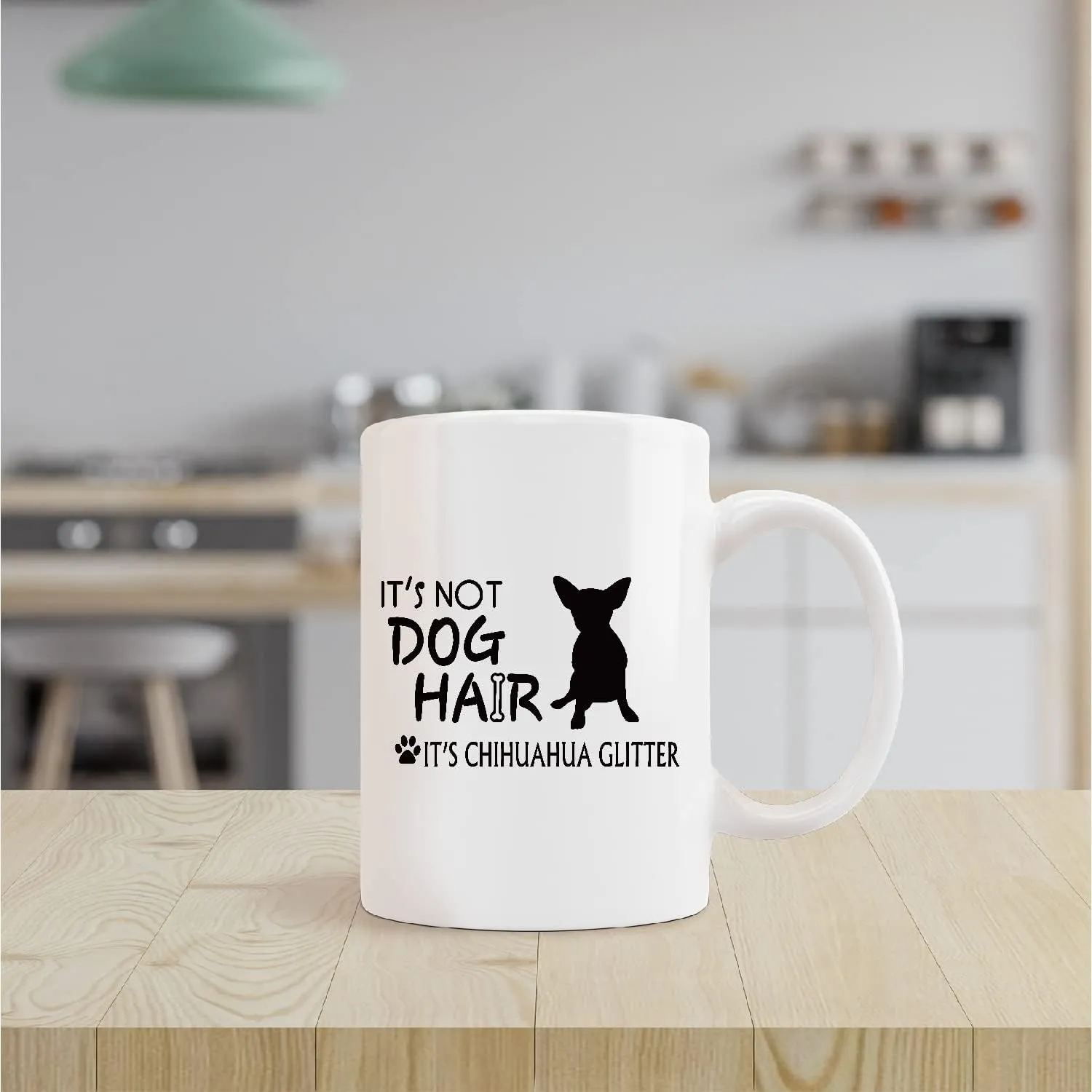 Funny Chihuahua Mug Cup,It's Not Dog Hair It's Chihuahua Glitter Ceramic Mug-11oz Coffee Milk Tea Mug Cup,Gifts For Dog Lovers Chihuahua Mom Dog Mom Women Men Teen Girls,Pet Lovers Coworkers Gifts