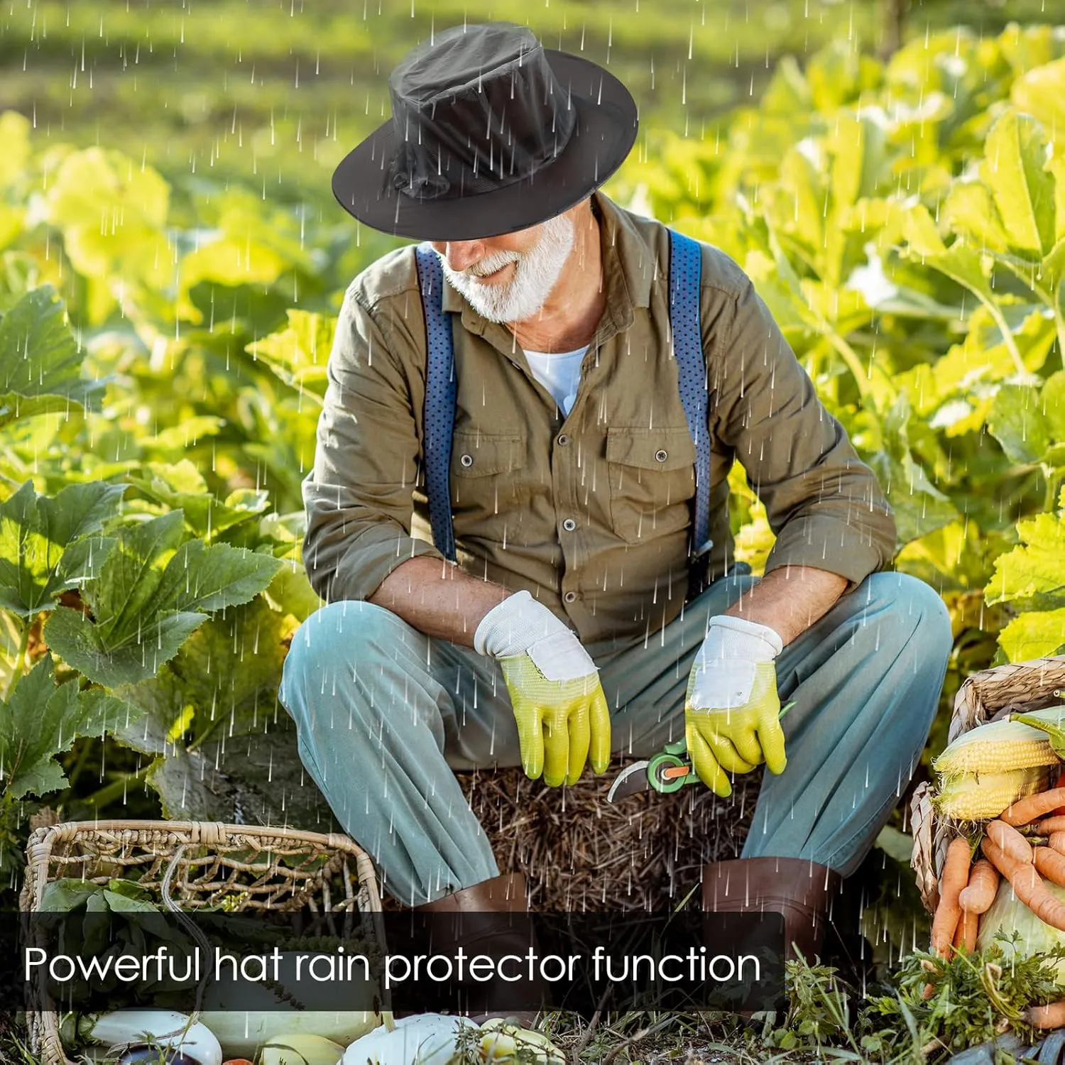 Funtery XXL Cowboy Hat Cover Rain Dust Plastic waterproof Hat Protectors for Storage Keep from Rain Snow