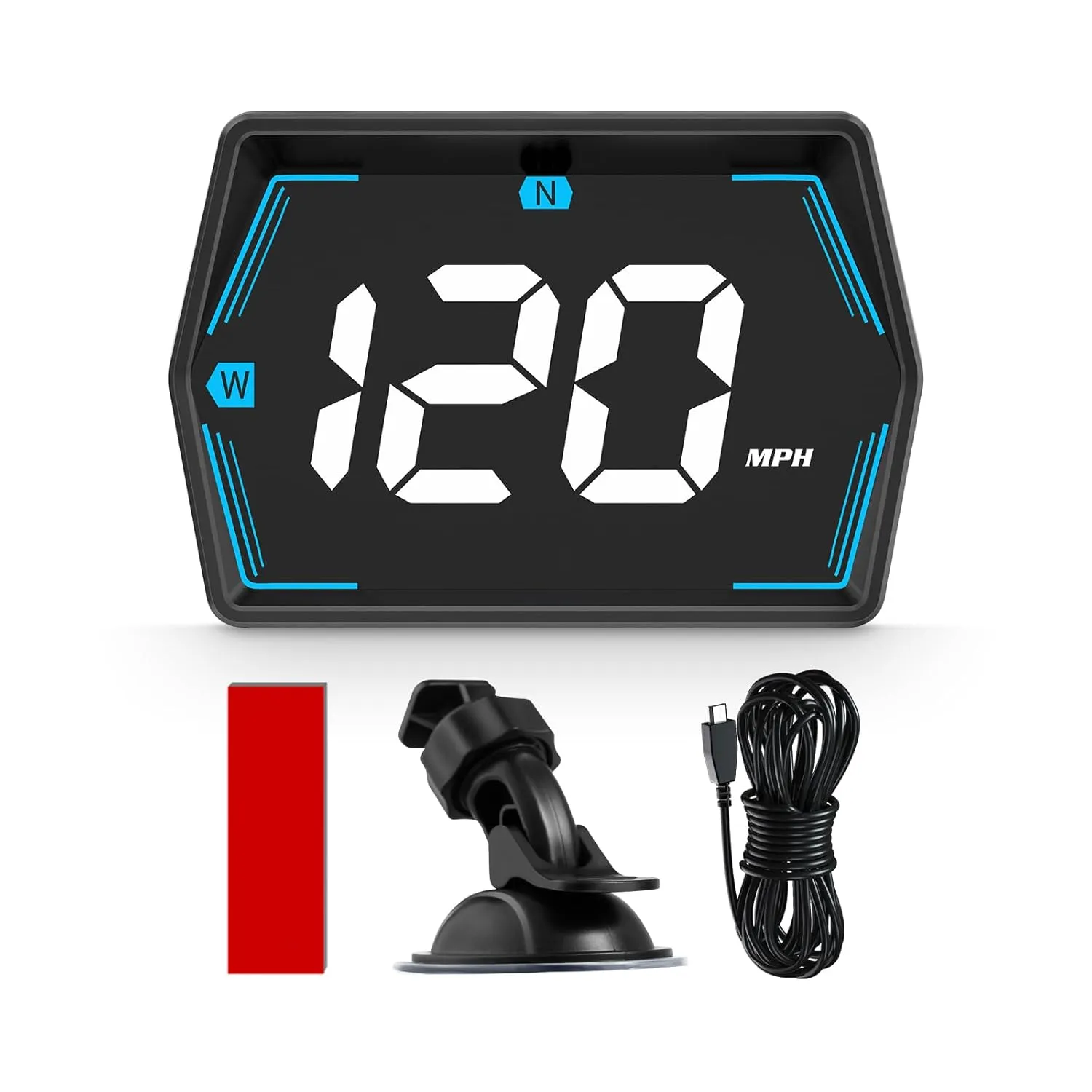 G20 Digital GPS Speedometer, Universal Head-Up Display for Cars, Small LED Display Speed MPH Compass Direction, Plug and Play for All Vehicles