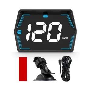 G20 Digital GPS Speedometer, Universal Head-Up Display for Cars, Small LED Display Speed MPH Compass Direction, Plug and Play for All Vehicles