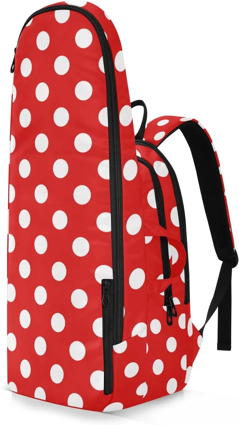 GAIGEO Polka Dot Racket Bag, Multilayer Design Badminton Bag, Sports and Daily Use