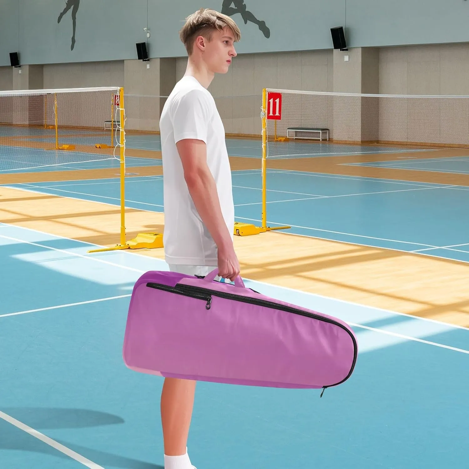 GAIGEO Racket Bag, Multiple Storage Compartments, Foldable Racket Pocket