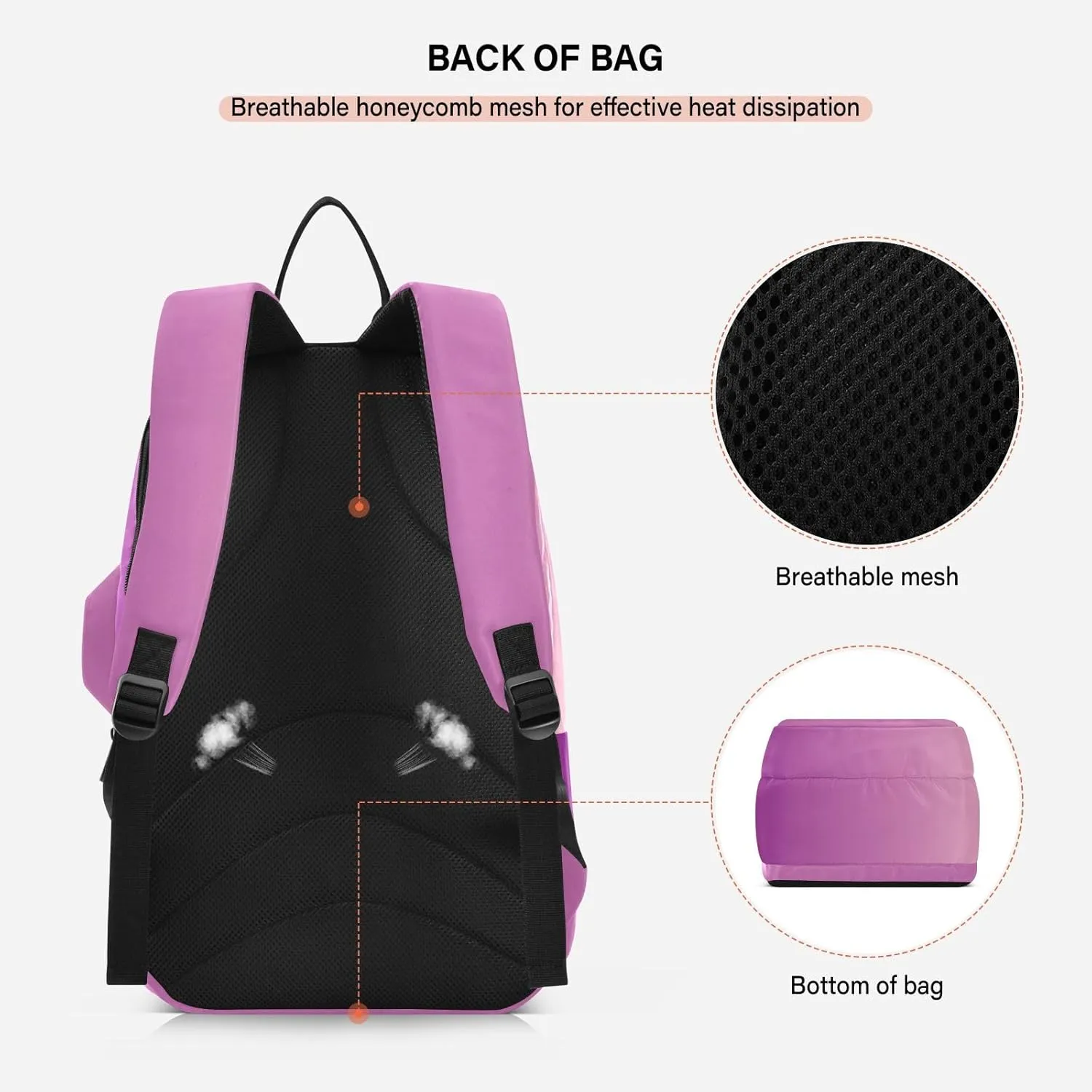GAIGEO Racket Bag, Multiple Storage Compartments, Foldable Racket Pocket