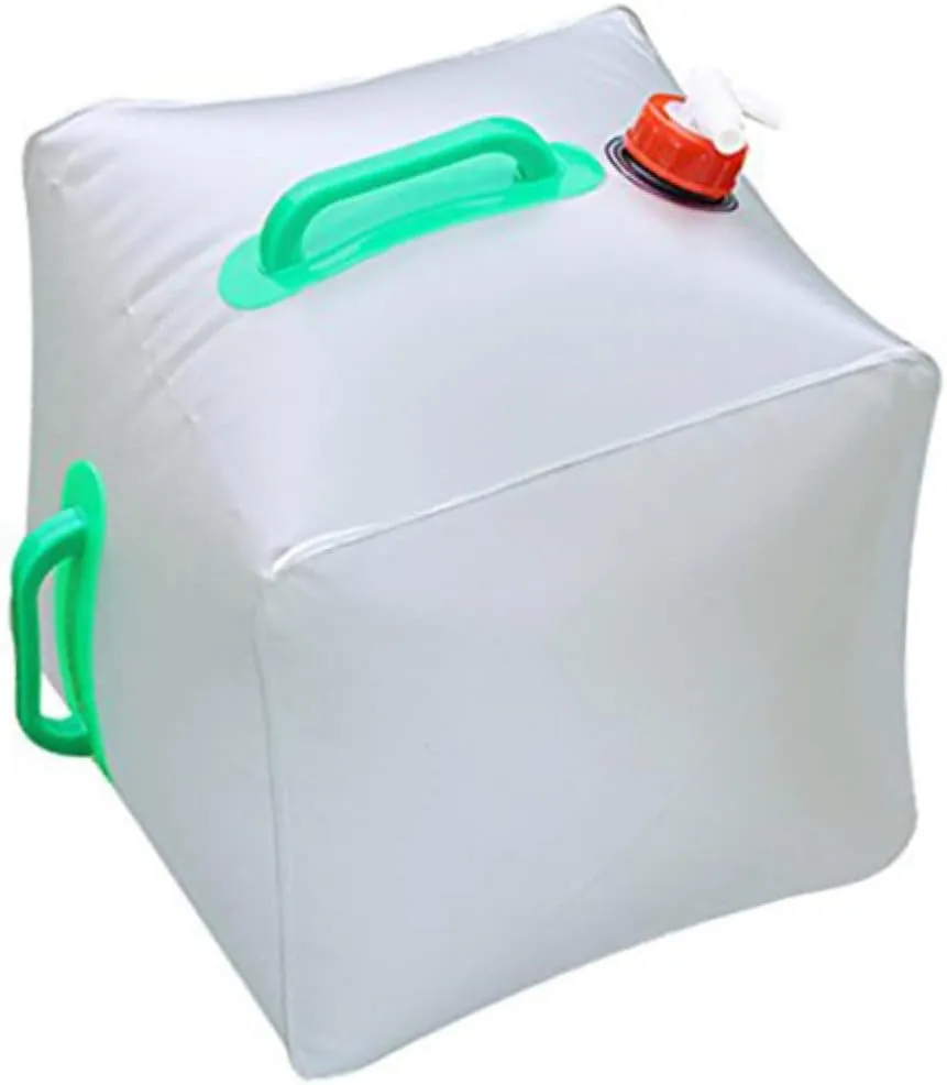 GANAZONO High Grade Polyethylene Pvc Portable Water Tank 20l Cube Water Bag Leak-proof Spigot for Outdoor Use