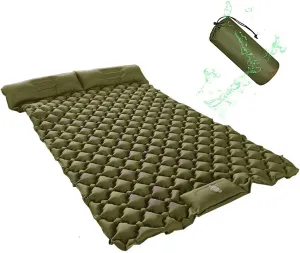 GaRcan Inflatable Sleeping Mattress Outdoor Picnic TPU Double Sleeping Pad, Self Inflating Mattress Camping, Inflatable Air Mattress Sleeping Mat for 2 Persons, Ultralight Moisture-Proof, for