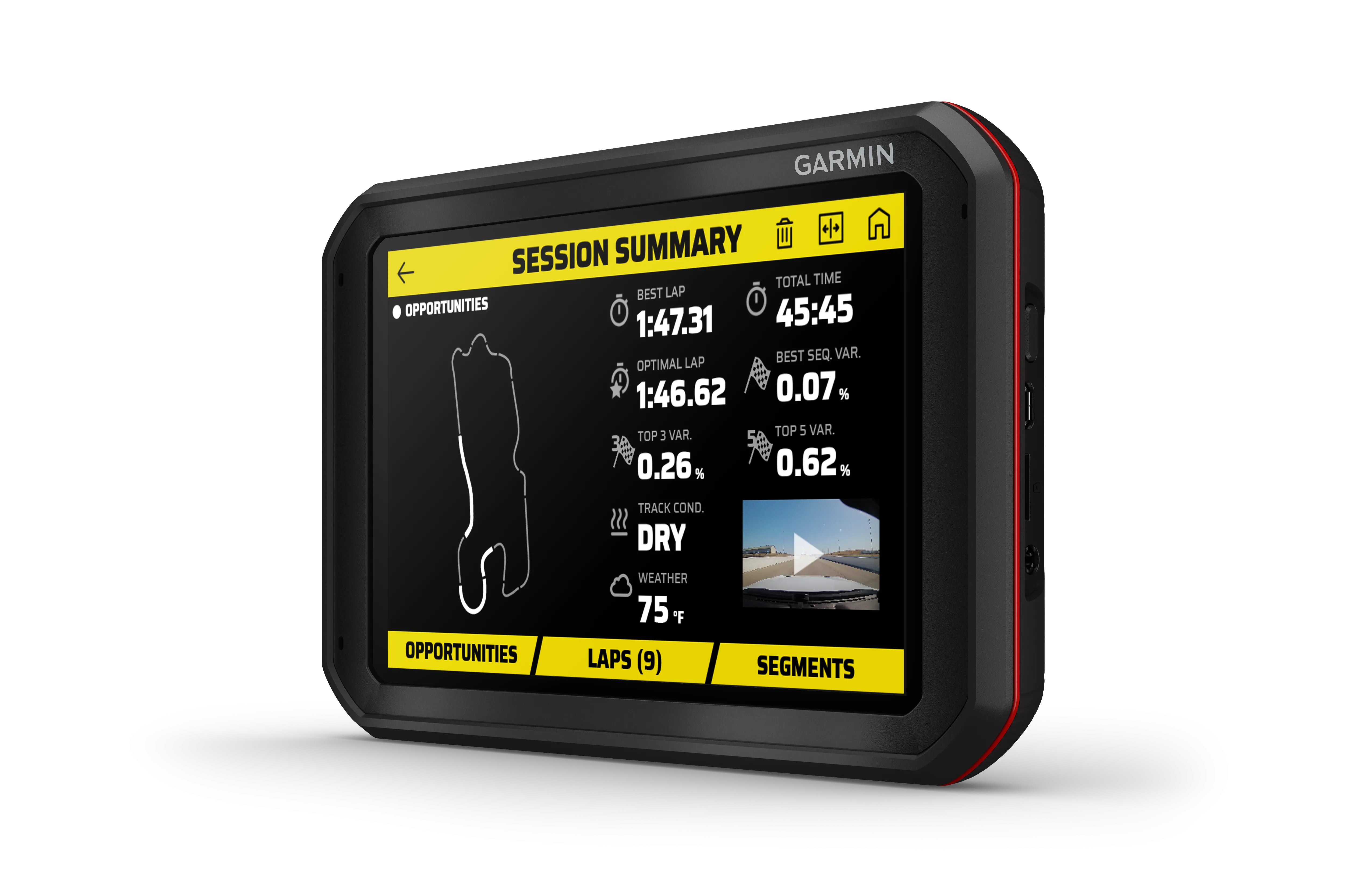 Garmin Catalyst, Driving Performance Optimizer for Motorsports and High Performance Driving, 6.95 inch with Wearable4U  Bundle