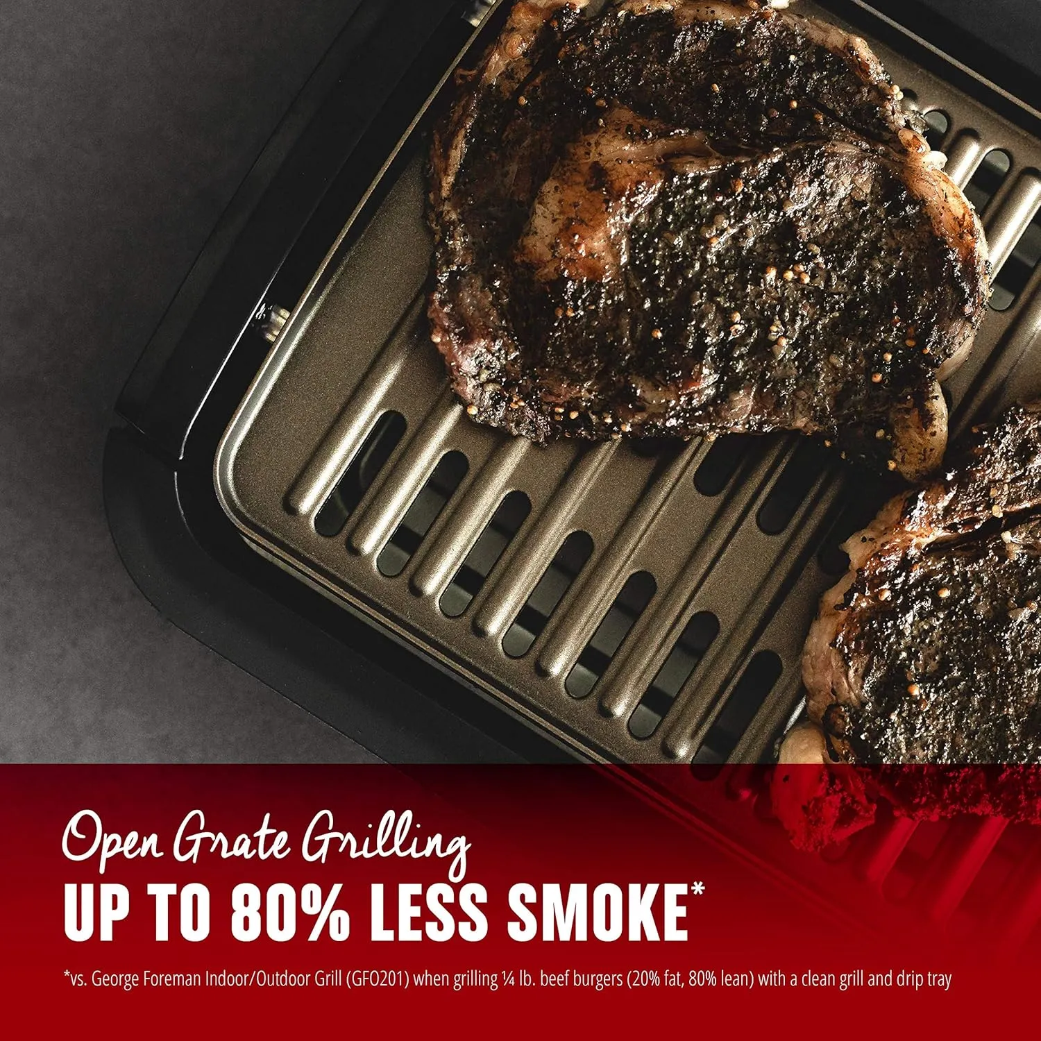 George Foreman Smokeless Electric Grill 90 Square Inch In Black, GFS0090SBC