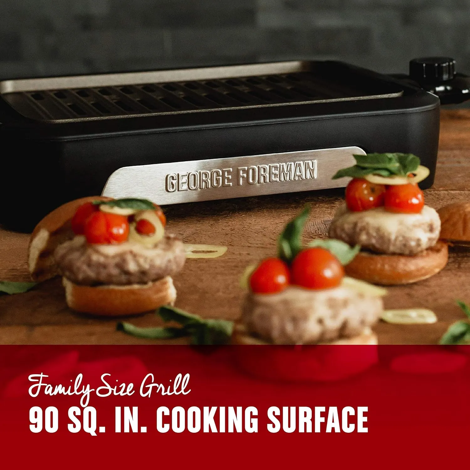 George Foreman Smokeless Electric Grill 90 Square Inch In Black, GFS0090SBC