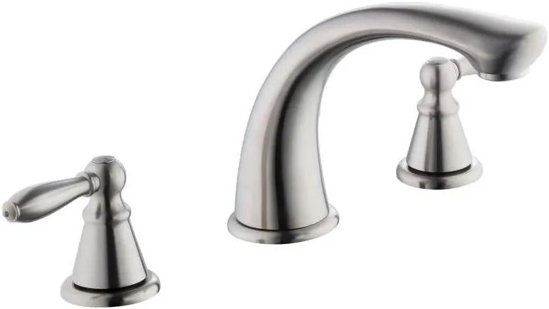 Glacier Bay 2500 Series 2-Handle Deck-Mount Roman Tub Faucet in Brushed Nickel