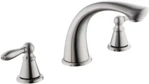 Glacier Bay 2500 Series 2-Handle Deck-Mount Roman Tub Faucet in Brushed Nickel