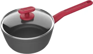 GoodCook ProEase Nonstick 2.5-Quart Sauce Pan with Lid, Forged Aluminum Cooking Pot, Even Heating, Stay-Cool Ergonomic Handle, Supremsafe Nonstick Coating, Matte Black Finish, Durable Cookware